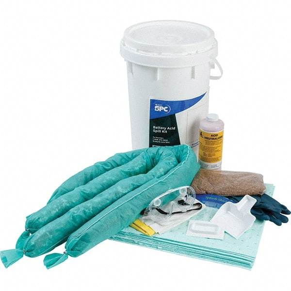 Brady SPC Sorbents - 9 Gal Capacity Hazardous Materials Spill Kit - 6.5 Gal Polyethylene Bucket - Makers Industrial Supply