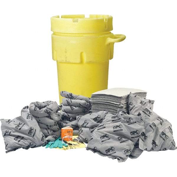 Brady SPC Sorbents - 75 Gal Capacity Universal Spill Kit - 95 Gal Polyethylene Drum - Makers Industrial Supply