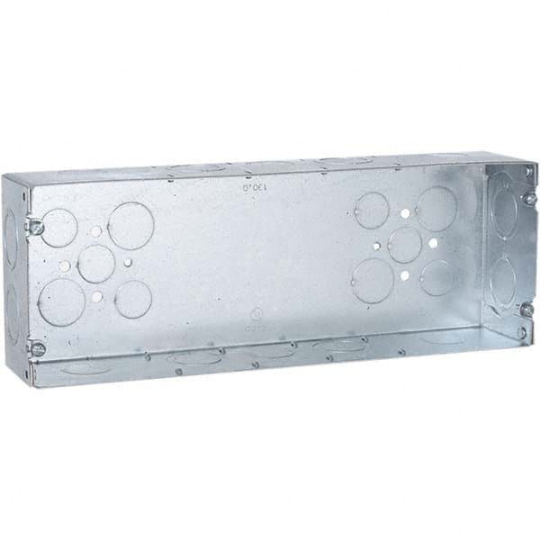 Hubbell-Raco - 4-1/2 x 12-1/4 x 2-1/2" Steel Rectangular Device Box - Makers Industrial Supply