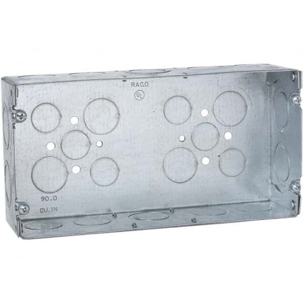 Hubbell-Raco - 4-1/2 x 8-5/8 x 2-1/2" Steel Rectangular Device Box - Makers Industrial Supply