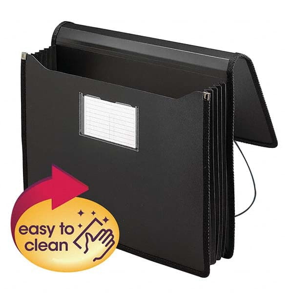 SMEAD - File Folders, Expansion Folders & Hanging Files Folder/File Type: Expanding Wallet Color: Black - Makers Industrial Supply