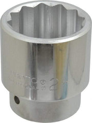 Proto - 2", 1" Drive, Standard Hand Socket - 12 Points, 3-7/16" OAL, Chrome Finish - Makers Industrial Supply