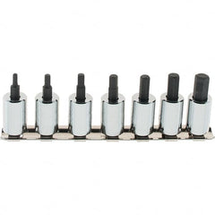 SK - 7 Piece 3/8" Drive Inch Hex Bit Socket Set - 1/8 to 3/8" Hex - Makers Industrial Supply