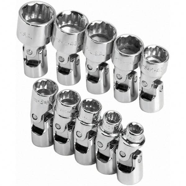 SK - 1/4" Drive Standard Socket Set - 5 to 14mm, Metric Measurement Standard - Makers Industrial Supply