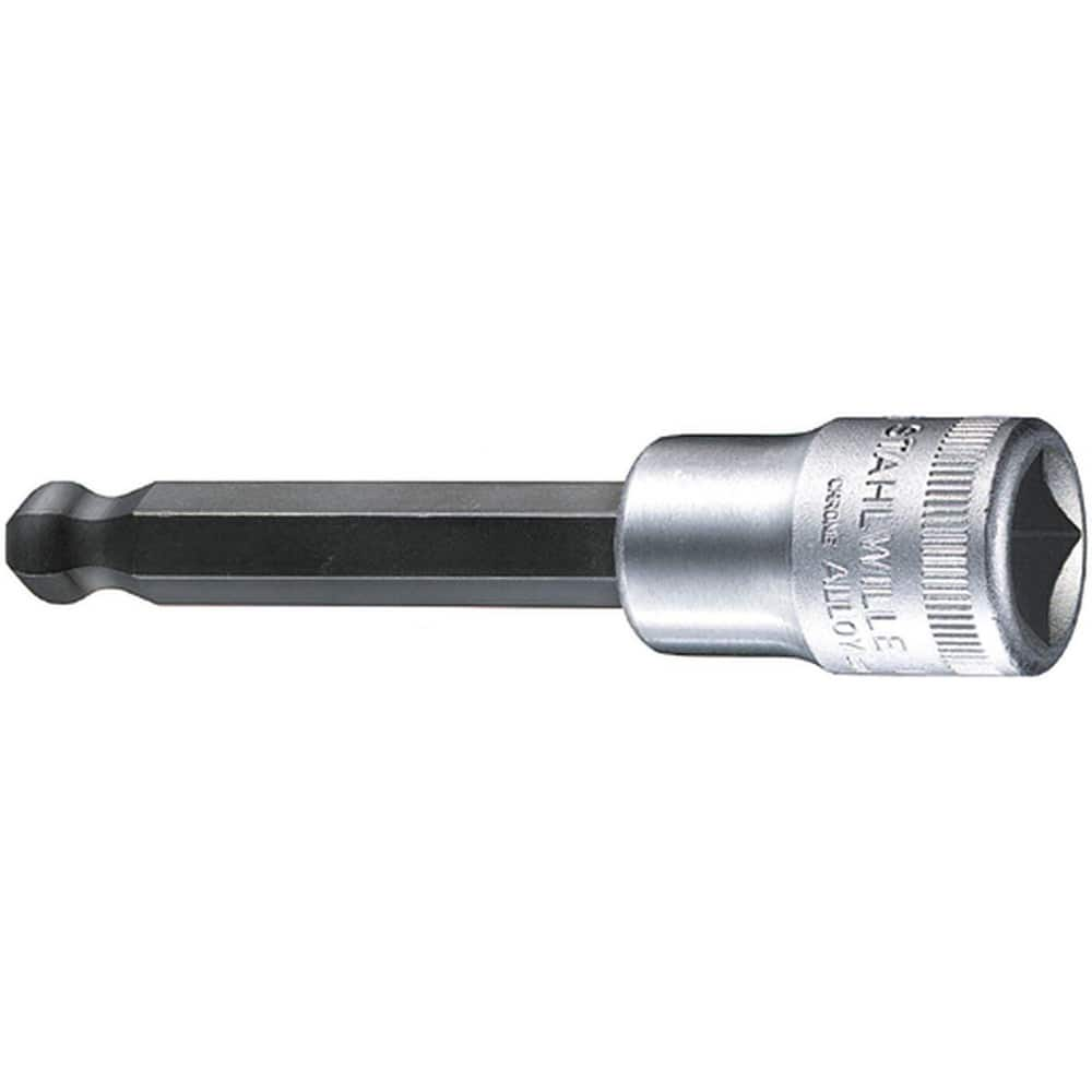 Hand Hex & Torx Bit Sockets; Socket Type: Ball End Socket; Hex Size (mm): 10.000; Bit Length: 62 mm; Insulated: No; Tether Style: Not Tether Capable; Material: Chrome Alloy Steel; Finish: Chrome-Plated; Overall Length (Decimal Inch): 3.9400; Non-sparking: