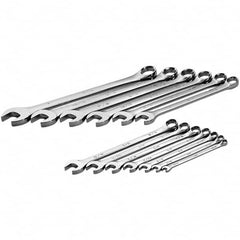 SK - 13 Piece, 1/4 to 1", Combination Wrench Set - Inch System of Measurement, Chrome Finish - Makers Industrial Supply