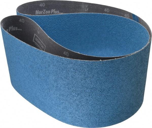 Norton - 6" Wide x 60" OAL, 40 Grit, Zirconia Alumina Abrasive Belt - Zirconia Alumina, Coarse, Coated, Y Weighted Cloth Backing, Dry, Series R821 - Makers Industrial Supply