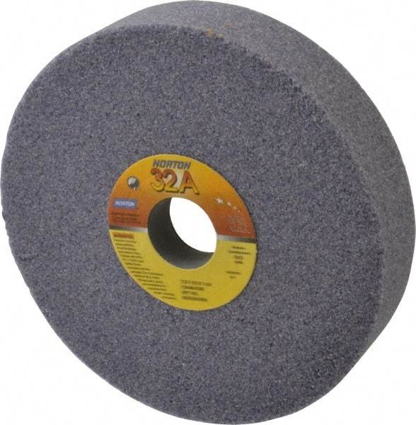 Norton - 7" Diam x 1-1/4" Hole x 1-1/2" Thick, I Hardness, 46 Grit Surface Grinding Wheel - Aluminum Oxide, Type 5, Coarse Grade, 3,600 Max RPM, Vitrified Bond, One-Side Recess - Makers Industrial Supply