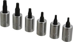 Proto - 6 Piece 3/8" Drive Torx Bit Socket Set - T15 to T40 Torx - Makers Industrial Supply