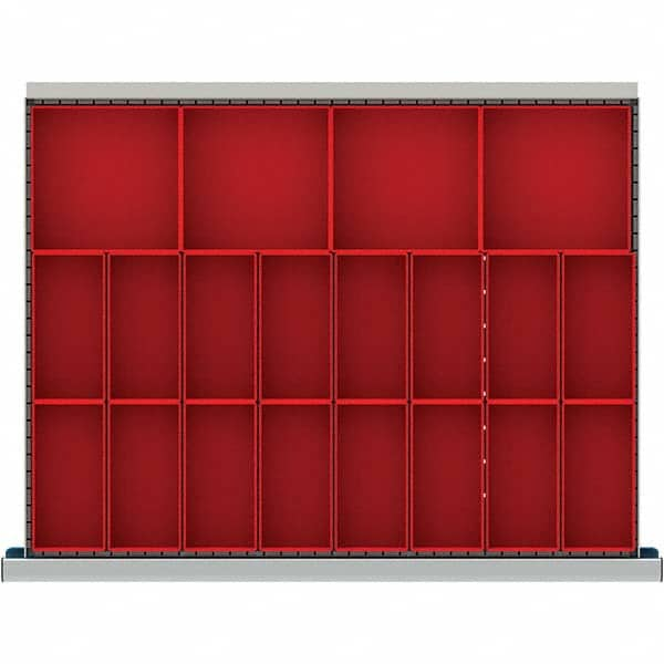 LISTA - 20-Compartment Drawer Divider Layout for 3.15" High Drawers - Makers Industrial Supply