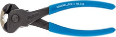 Channellock - 6" OAL, End Cutting Pliers - 11/32" Jaw Length x 1-3/8" Jaw Width, Plastic Dipped Handle - Makers Industrial Supply