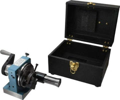 Harig - 5C Compatible, 24 Increment, Horizontal Combination V-Block & Collet Indexer - 3" High Center, 1" Max Collet Capacity, 4" Wide x 3-1/2" Deep Base, 5-5/8" Overall Height, Manual & Motorized Operation - Makers Industrial Supply