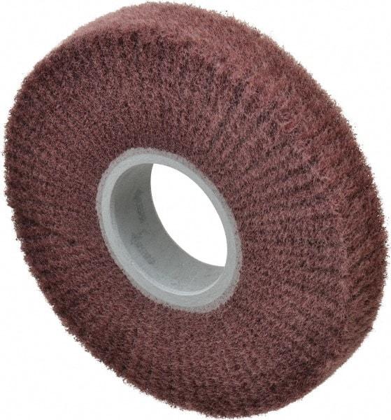 3M - 6" Diam Aluminum Oxide Finishing Flap Wheel - 2" Hole, 1" Wide, Density 5, Nonwoven, Fine Grade, 3,400 Max RPM - Makers Industrial Supply