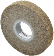 3M - 6" Diam Aluminum Oxide Cutting, Polishing Flap Wheel - 2" Hole, 1" Wide, Density 7, Nonwoven, Medium Grade, 4,000 Max RPM - Makers Industrial Supply