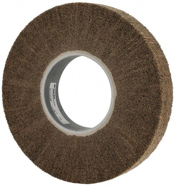 3M - 12" Diam Aluminum Oxide Cutting, Polishing Flap Wheel - 5" Hole, 2" Wide, Density 7, Nonwoven, Medium Grade, 3,400 Max RPM - Makers Industrial Supply