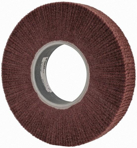 3M - 12" Diam Aluminum Oxide Finishing Flap Wheel - 5" Hole, 2" Wide, Density 3, Nonwoven, Fine Grade, 2,500 Max RPM - Makers Industrial Supply