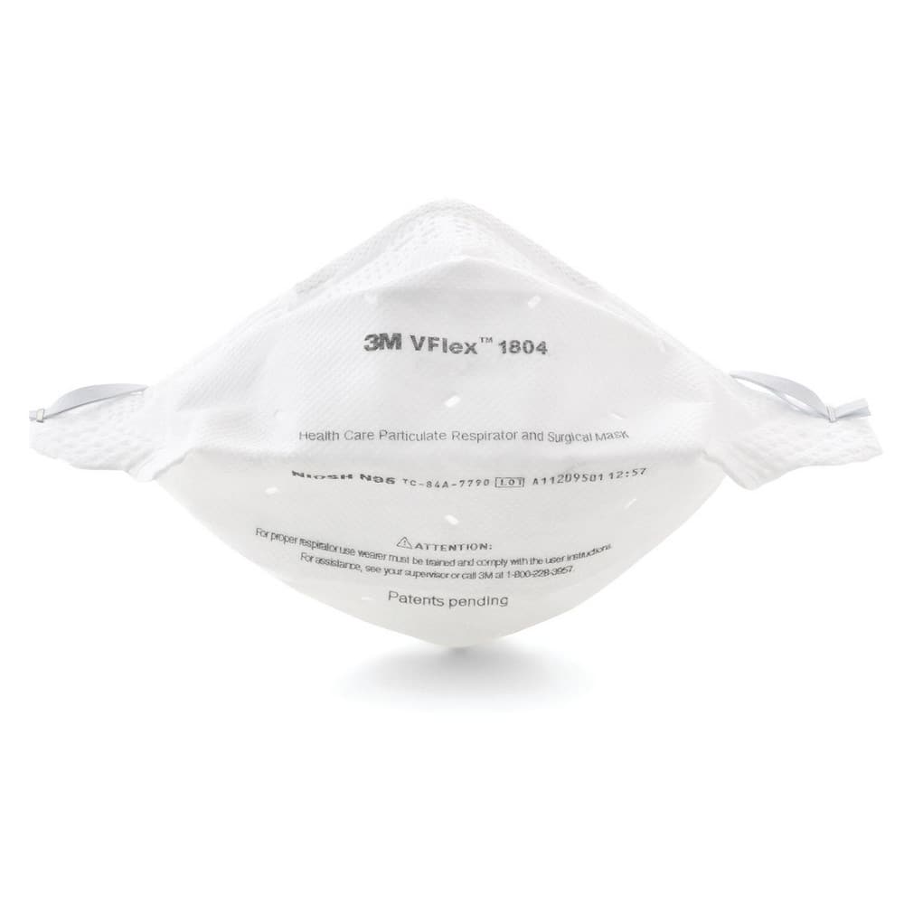 N/A Healthcare Respirator  Contains Nose Clip,  White,  Size Universal