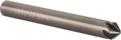 SGS - 1/4" Head Diam, 1/4" Shank Diam, 6 Flute 90° Solid Carbide Countersink - Bright Finish, 2" OAL, Single End, Straight Shank, Right Hand Cut - Makers Industrial Supply