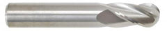 M.A. Ford - 7/16" Diam, 1" LOC, 4 Flute Solid Carbide Ball End Mill - Uncoated, Single End, 2-3/4" OAL, 7/16" Shank Diam, Spiral Flute - Makers Industrial Supply