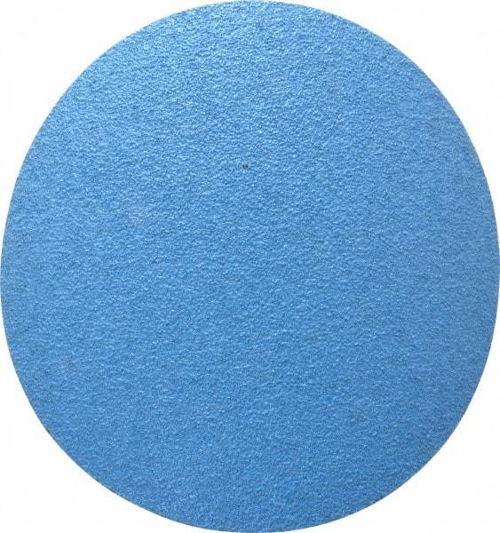 Norton - 12" Diam, 24 Grit Zirconia Alumina Adhesive PSA Disc - Very Coarse, Blue, Y Weighted Cloth Backing, Flexible - Makers Industrial Supply