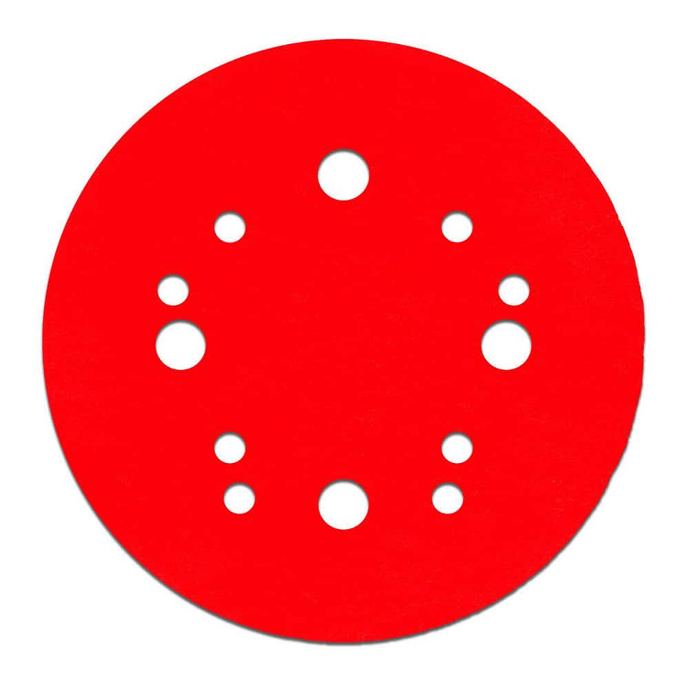 Hook & Loop Discs; Disc Diameter (Decimal Inch): 5; Grade: Fine; Grit: 150; Abrasive Material: Ceramic Blend; Disc Color: Red; Package Quantity: 15; Grit: 150; Grit: 150; Package Quantity: 15