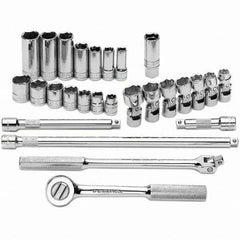 SK - 3/8" Drive Standard Deep Socket Set - 3/8 to 3/4", Inch Measurement Standard - Makers Industrial Supply