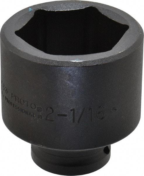 Proto - 3/4" Drive 2-1/16" Standard Impact Socket - 6 Points, 3-3/32" OAL - Makers Industrial Supply