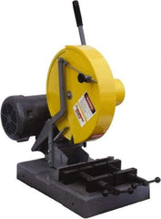 Kalamazoo - 14" Blade Diam, 1" Arbor Hole, Straight Chop & Cutoff Saw - 3,450 RPM, 5 hp, 220/440 Volts, 3 Phase - Makers Industrial Supply