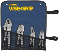 Irwin - 4 Piece Locking Plier Set - Comes in Nylon Roll - Makers Industrial Supply