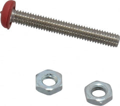 De-Sta-Co - M4 Carbon Steel Cap Tip Clamp Spindle Assembly - 29.97mm Thread Length, 32mm OAL, Flat Tip Cap, 0.28" Tip Surface Diam, Use with Toggle Clamps - Makers Industrial Supply