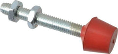 De-Sta-Co - M6 Carbon Steel Cap Tip Clamp Spindle Assembly - 39.88mm Thread Length, 54.1mm OAL, Flat Tip Cap, 0.63" Tip Surface Diam, Use with Toggle Clamps - Makers Industrial Supply