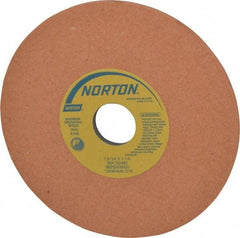 Norton - 7" Diam x 1-1/4" Hole x 1/4" Thick, M Hardness, 150 Grit Surface Grinding Wheel - Aluminum Oxide, Type 1, Very Fine Grade, 3,600 Max RPM, Vitrified Bond, No Recess - Makers Industrial Supply