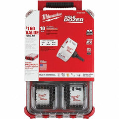 Milwaukee Tool - Hole Saw Kits Minimum Saw Diameter (Inch): 1-1/2 Maximum Saw Diameter (Inch): 4-1/4 - Makers Industrial Supply