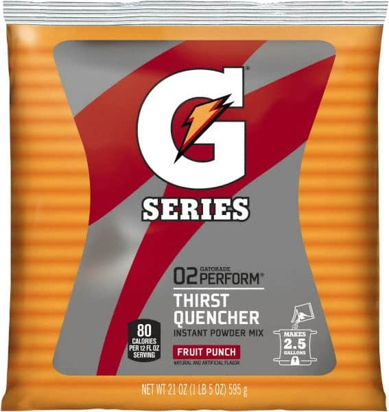 Gatorade - 21 oz Pack Fruit Punch Activity Drink - Powdered, Yields 2.5 Gal - Makers Industrial Supply