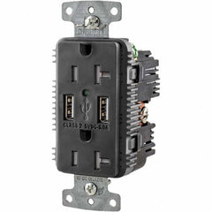 Hubbell Wiring Device-Kellems - USB Receptacles Number of USB Ports: 2 Number of Receptacles: 2 - Makers Industrial Supply