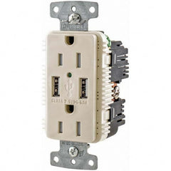 Hubbell Wiring Device-Kellems - USB Receptacles Number of USB Ports: 2 Number of Receptacles: 2 - Makers Industrial Supply