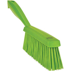 Vikan - 14" OAL, Polyester Staple Set Bench Brush - 2" Bristle Length, 6-3/8" Long Head, Straight Polypropylene Handle, Lime Green - Makers Industrial Supply