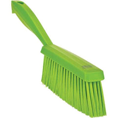 Vikan - 14" OAL, Polyester Staple Set Bench Brush - 2" Bristle Length, 6-3/8" Long Head, Straight Polypropylene Handle, Lime Green - Makers Industrial Supply