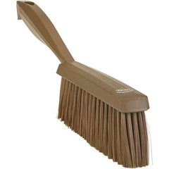 Vikan - 14" OAL, Polyester Staple Set Bench Brush - 2" Bristle Length, 6-3/8" Long Head, Straight Polypropylene Handle, Brown - Makers Industrial Supply