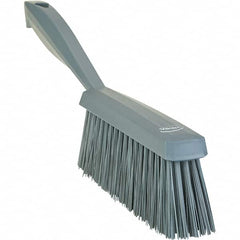 Vikan - 14" OAL, Polyester Staple Set Bench Brush - 2" Bristle Length, 6-3/8" Long Head, Straight Polypropylene Handle, Gray - Makers Industrial Supply