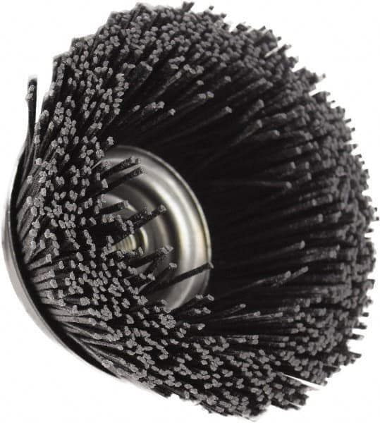 Osborn - 4" Diam, 5/8-11 Threaded Arbor, Silicon Carbide Fill Cup Brush - Silicon Carbide Abrasive Material, 1-1/2" Trim Length, 6,000 Max RPM - Makers Industrial Supply