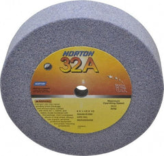 Norton - 6" Diam, 1/2" Hole Size, 1-1/2" Overall Thickness, 46 Grit, Type 6 Tool & Cutter Grinding Wheel - Coarse Grade, Aluminum Oxide, K Hardness, Vitrified Bond, 3,820 RPM - Makers Industrial Supply