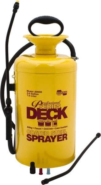 Chapin - 2 Gal Garden Hand Sprayer - Coated Steel Tank, Reinforced Hose, For Deck & Yard Applications - Makers Industrial Supply