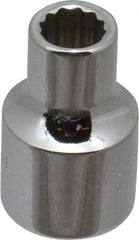 Proto - 3/8" Drive, Standard Hand Socket - 12 Points, 1-3/32" OAL, Chrome Finish - Makers Industrial Supply