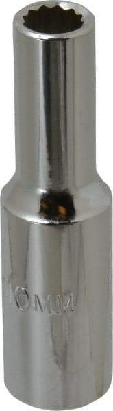 Proto - 1/2" Drive, Deep Hand Socket - 12 Points, 3-1/4" OAL, Chrome Finish - Makers Industrial Supply