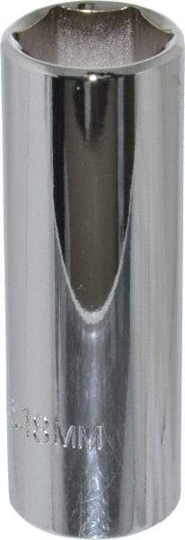 Proto - 3/8" Drive, Deep Hand Socket - 6 Points, 2-3/4" OAL, Chrome Finish - Makers Industrial Supply