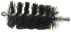 Schaefer Brush - 5" Brush Length, 3-3/4" Diam, Nylon Single Stem, Single Spiral Tube Brush - 7-1/4" Long, Nylon, 1/4" NPSM Male Connection - Makers Industrial Supply