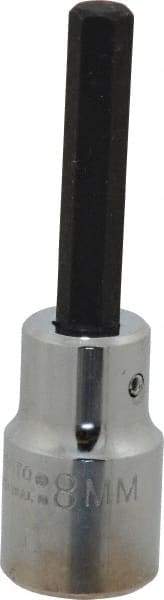 Proto - 1/2" Drive, 8mm Hex Bit Socket - 3-1/4" OAL - Makers Industrial Supply