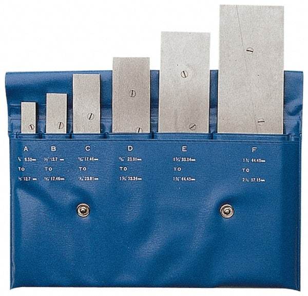 PEC Tools - 3/8 to 2-1/4 Inch Adjustable Parallel Set - Includes Vinyl Pouch, 6 Pieces - Makers Industrial Supply