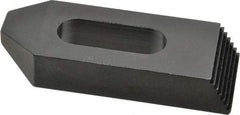 Jergens - 5/8" Stud, Low Carbon Steel, Plain Strap Clamp - 1-1/4" Travel, 4" OAL x 1-1/2" Wide x 3/4" High, Black Oxide Finish, Tapered Nose - Makers Industrial Supply